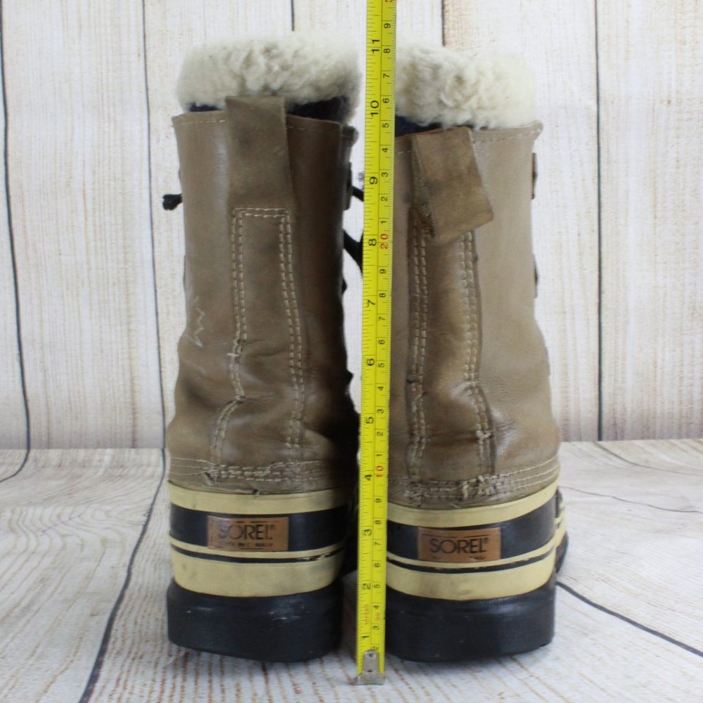 SOREL Caribou Lined Lace-up Winter Boots Size - Picture 9 of 10